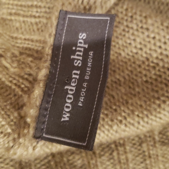 WOODEN SHIPS Beige 3 Button Cropped Cardigan Sweater sz S/M Women's Jumper - Picture 8 of 14